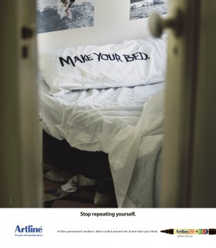 Artline_Stop repeating yourself Bed