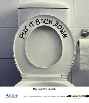 Artline_Stop repeating yourself Loo