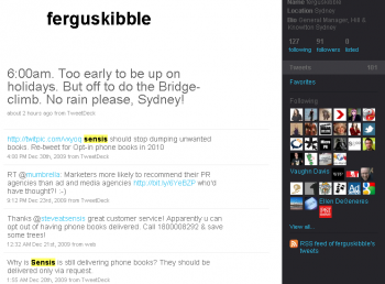 Fergus Kibble Sensis tweets