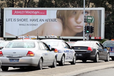 Ashley Madison Billboard Sydney mumbrella