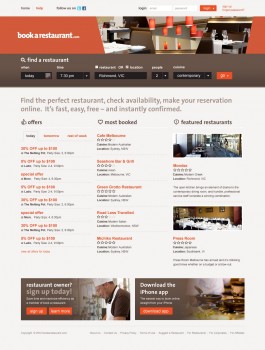 Bookarestaurant.com home page