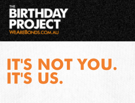 Bonds Birthday Project its not you