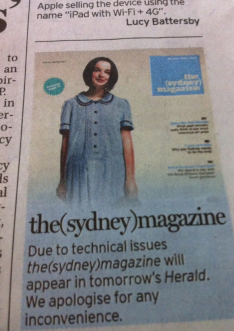 sydney magazine apology