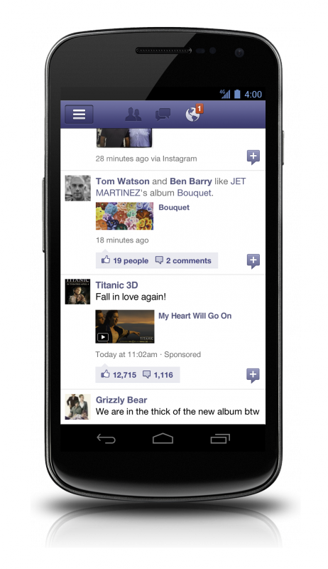 Facebook mobile ad