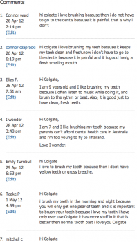 colgate contest comments