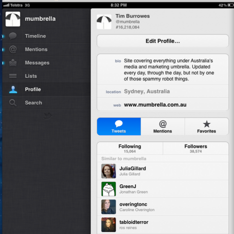 Twitter mumbrella similar to