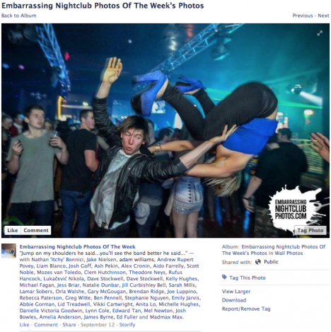 embarrassing nightclub photos