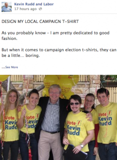 kevin rudd facebook T-shirts