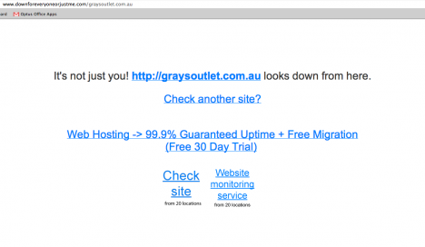 grays outlets down