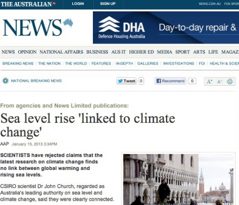 sea rise linked