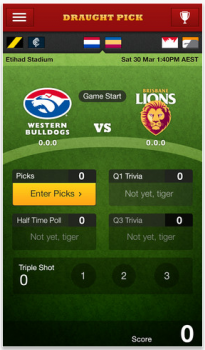 Carlton Draught footy app