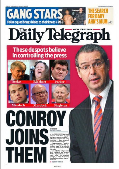 New Daily Telegraph front page, posted by a Twitter user.