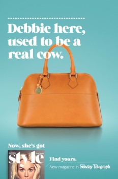 Debbie used to be a real cow News Ltd ad