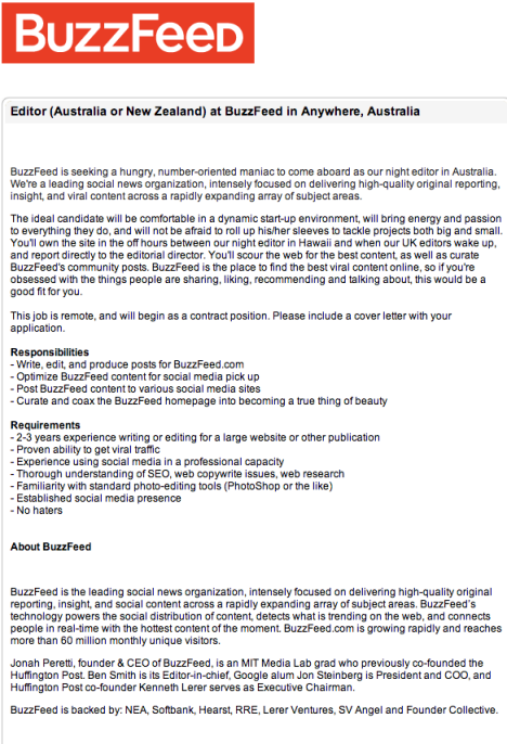 buzz feed editor ad