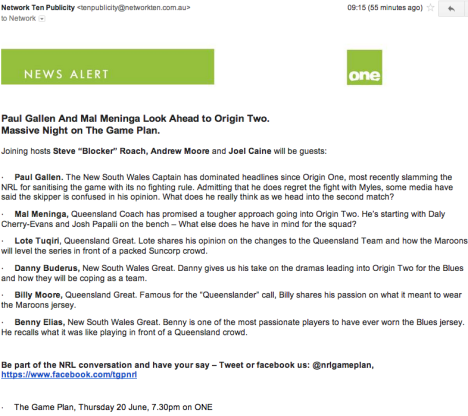 game plan email