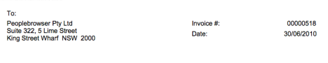 Jodee invoice June 2010