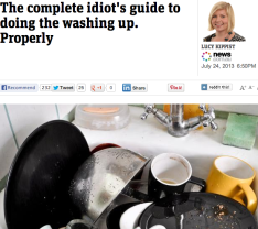 washing up