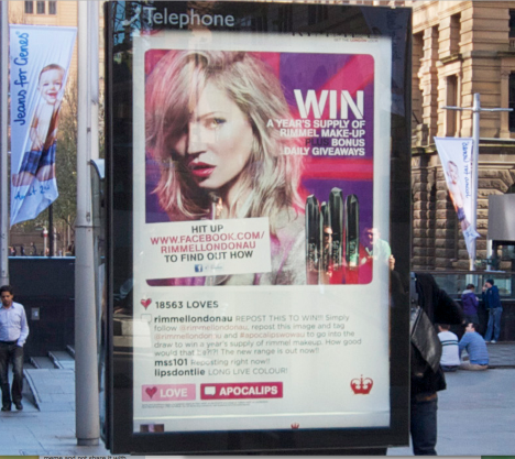 Rimmel London's "social media feed"