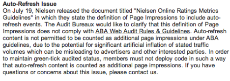 audit refresh email