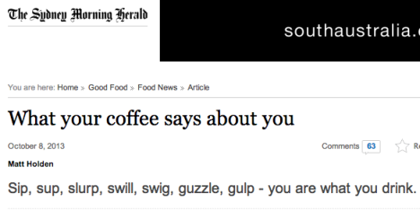 what your coffee says
