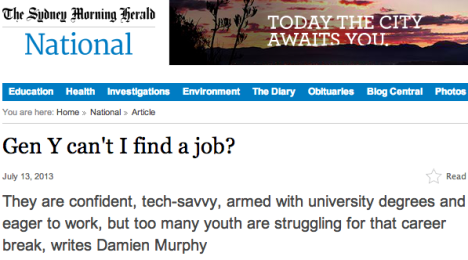 smh gen y job