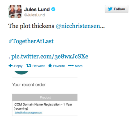 The plot thickens tweet