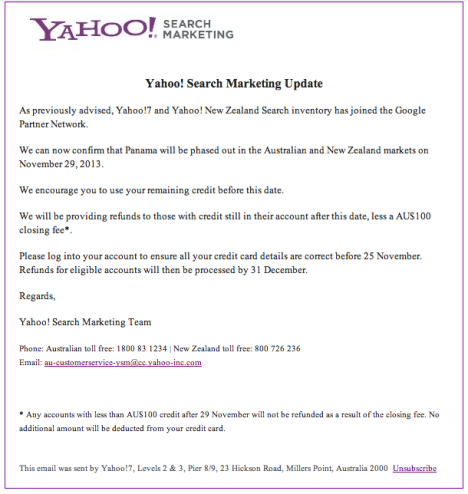 Yahoo email