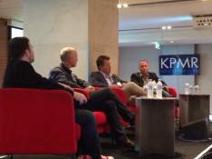 Tim Burrowes, Mark Green, Tim Parker, and Travis Johnson at SAGE yesterday. 