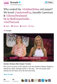 Scoopla's activation on Twitter today