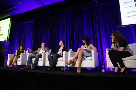 L:R Edelman's Michelle Hutton, PPR's Michael Pooley, Moderator Tim Burrowes, The Hallway's Louise Pogmore, Klick's Kim McKay.