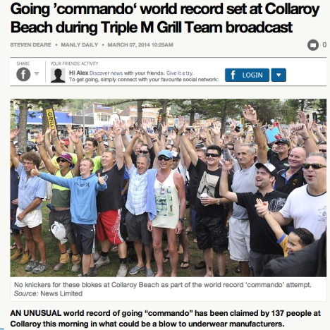 Manly Daily commando