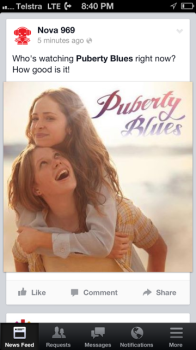 Nova Puberty Blues tweet