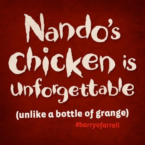 Nando's barry o'farell memes
