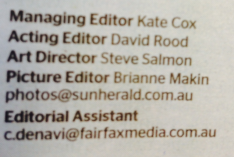 Sun HErald announcement