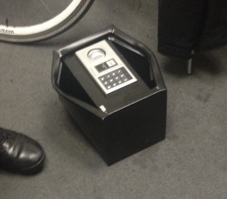 The safe after police had forced it open 