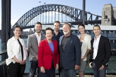 (l-r) Lisa Taylor, Dan Farrugia, Lord Mayor of Sydney Clover Moore, Troy Graham, Australian actor Jack Thompson, Kate Anderson and Heath Campanaro (Photo by Jamie Williams/City of Sydney)