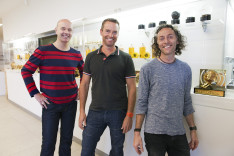 McCann's Ben Lilley (centre) with Melbourne ECD Pat Baron and global ECD John Mescall