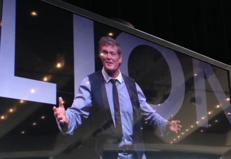 David Hasselhoff at Cannes Lions this morning
