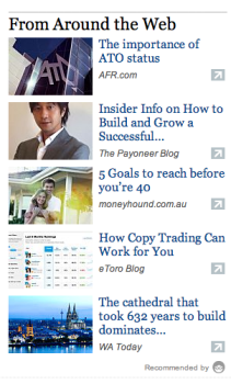 The Outbrain widget