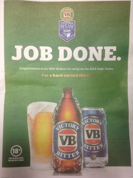 State of Origin Victoria Bitter