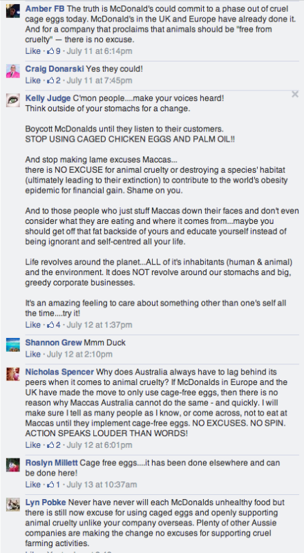 McDonald's Facebook Feed