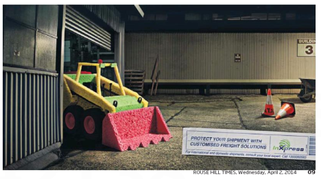 InXpress 'Bob cat' as printed in The Rouse Hill Times