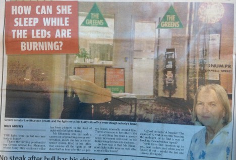 telegraph LEDs are burning
