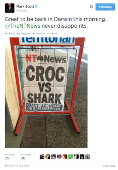 MArk Scott NT News headline