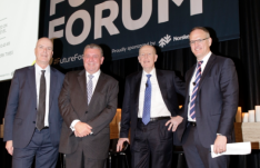 L:R Fairfax's Greg Hywood, WAN's Chris Wharton, News's Julian Clarke, APN's Michael Miller 
