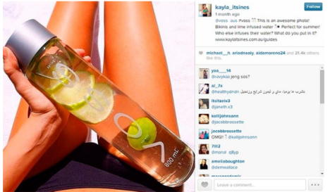 kayla_itsines instagram pic water