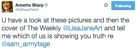 annette sharp tweet armytage