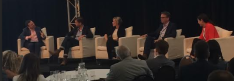 L:R Mumbrella's Tim Burrowes, Outbrain's Ayal Steiner, Uni SA's Karen Nelson-Field, Linkedin's Matt Tindale and Twitter's Cindy Burke.