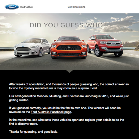 Ford guess who
