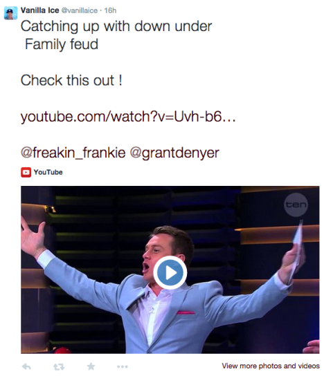 vanilla ice family feud tweet